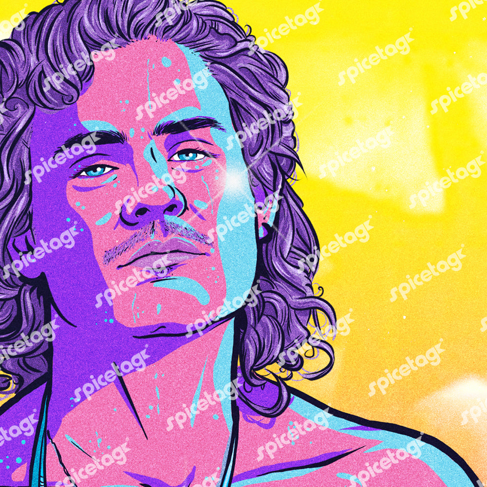 Billy 80's Neon Art Print
