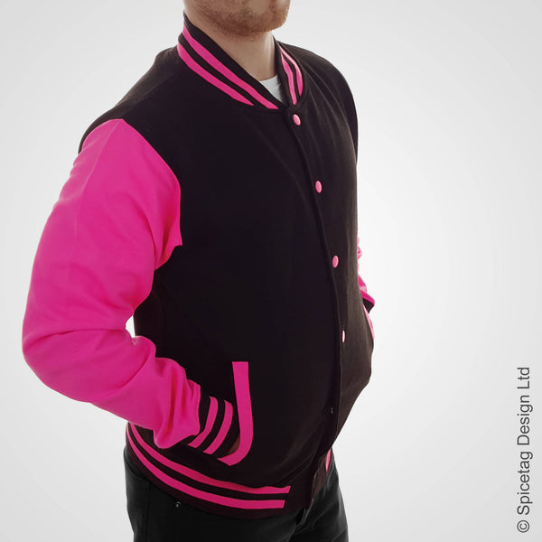 Neon Pink Varsity Jacket Spicetag