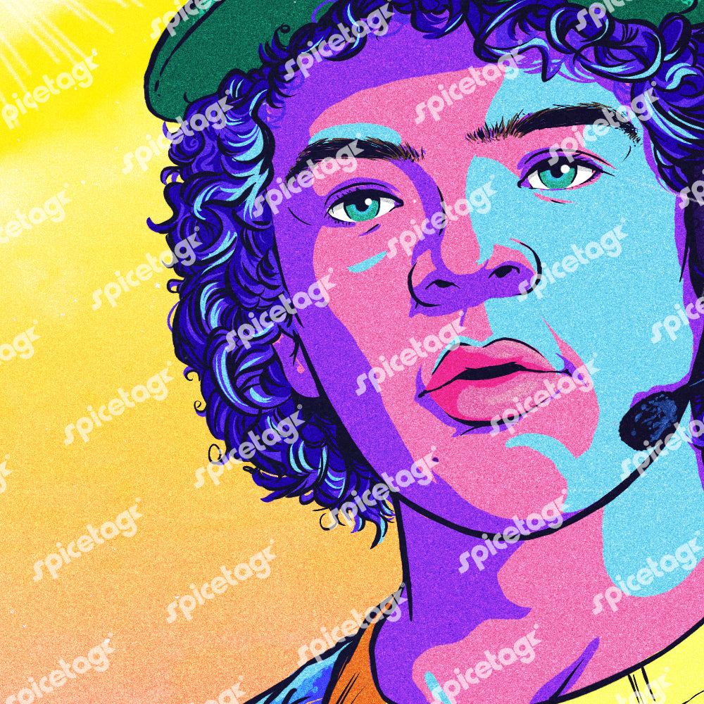 Dustin 80's Neon Art Print