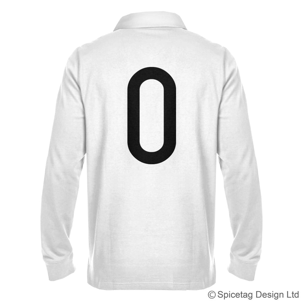 Retro White Rugby Number Jersey