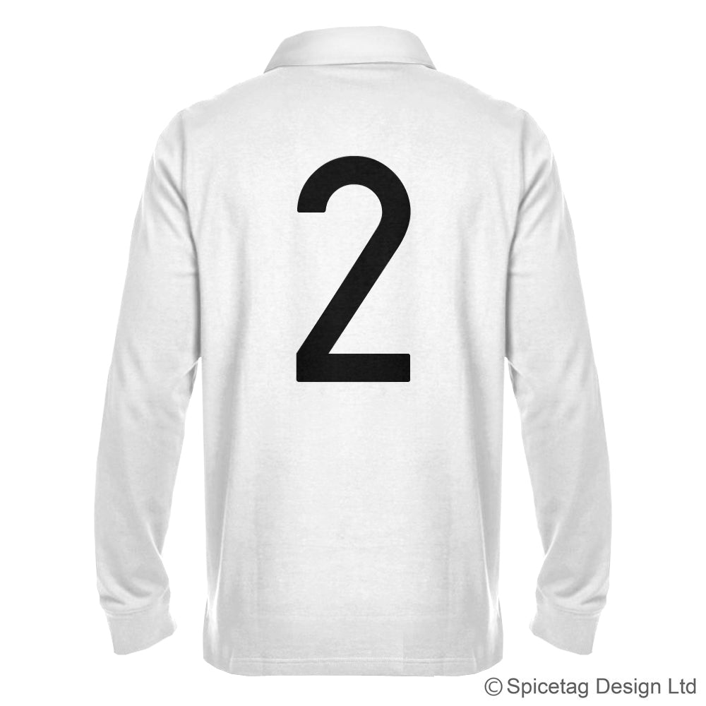 Retro White Rugby Number Jersey