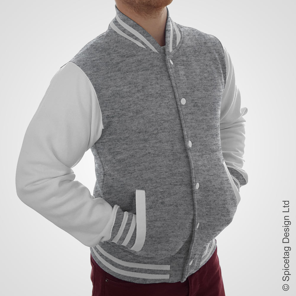 Heather Grey Varsity Jacket