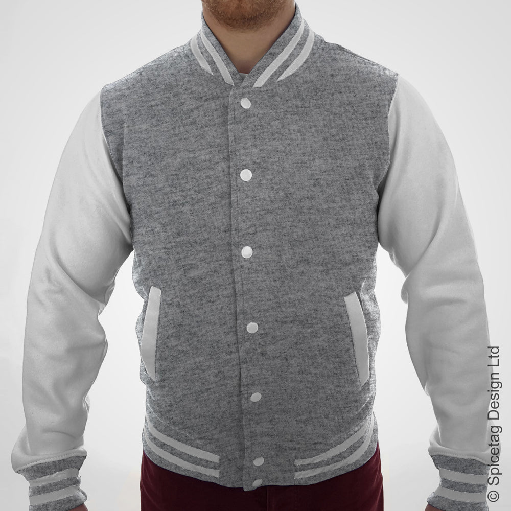 Heather Grey Varsity Jacket