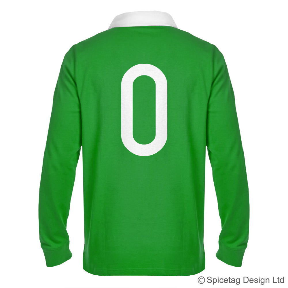 Ireland Irish Green 6 six nations rugby sweater sweatshirt top kit jumper jersey retro 70s 80s spicetag