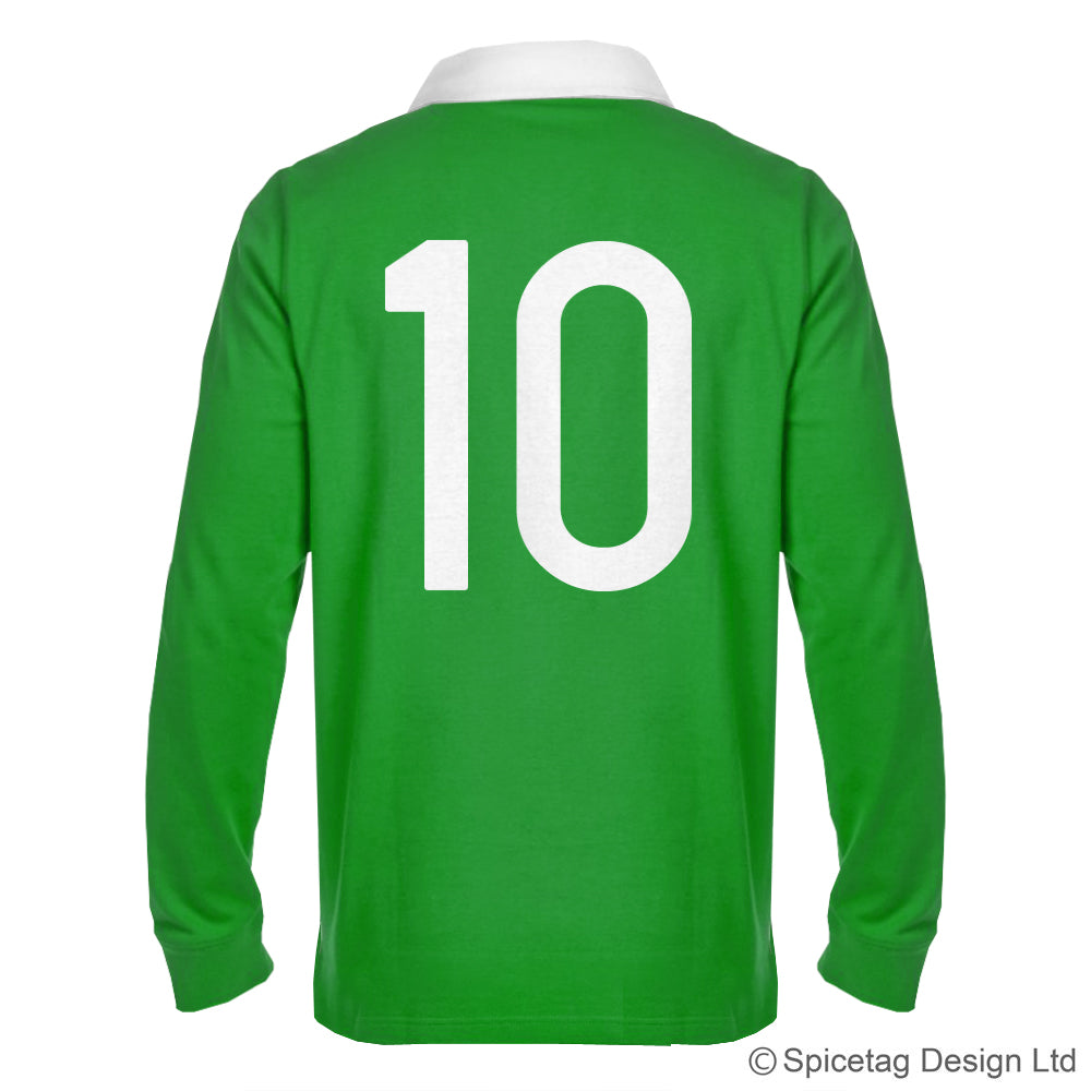 Ireland Irish Green 6 six nations rugby sweater sweatshirt top kit jumper jersey retro 70s 80s spicetag