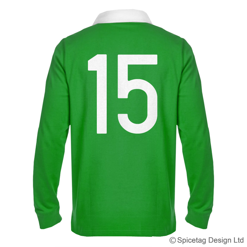 Ireland Irish Green 6 six nations rugby sweater sweatshirt top kit jumper jersey retro 70s 80s spicetag