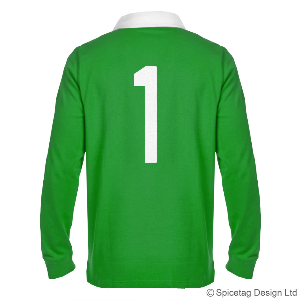 Ireland Irish Green 6 six nations rugby sweater sweatshirt top kit jumper jersey retro 70s 80s spicetag