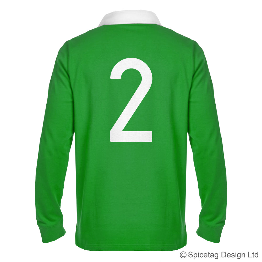 Ireland Irish Green 6 six nations rugby sweater sweatshirt top kit jumper jersey retro 70s 80s spicetag