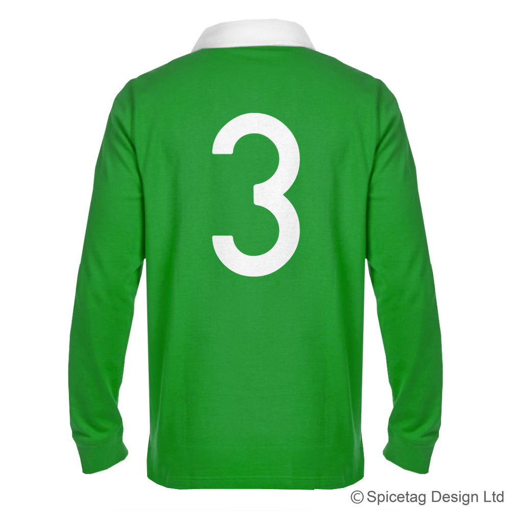 Ireland Irish Green 6 six nations rugby sweater sweatshirt top kit jumper jersey retro 70s 80s spicetag
