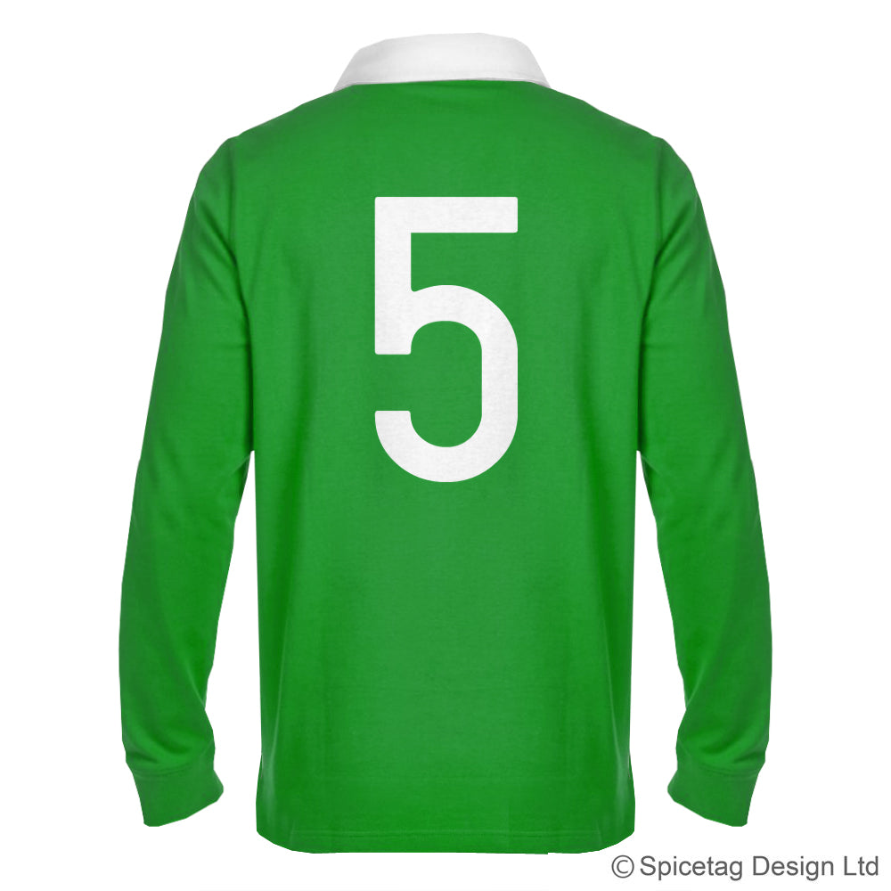 Ireland Irish Green 6 six nations rugby sweater sweatshirt top kit jumper jersey retro 70s 80s spicetag