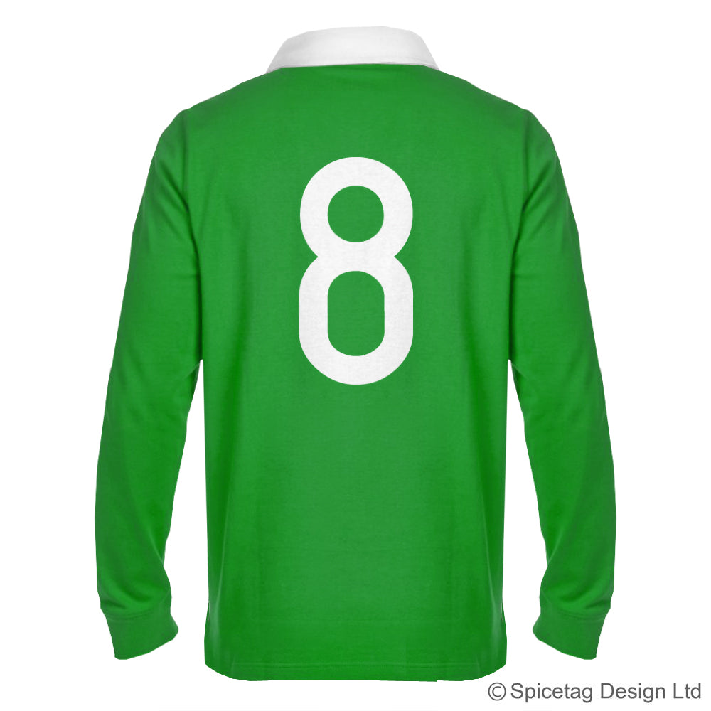 Ireland Irish Green 6 six nations rugby sweater sweatshirt top kit jumper jersey retro 70s 80s spicetag
