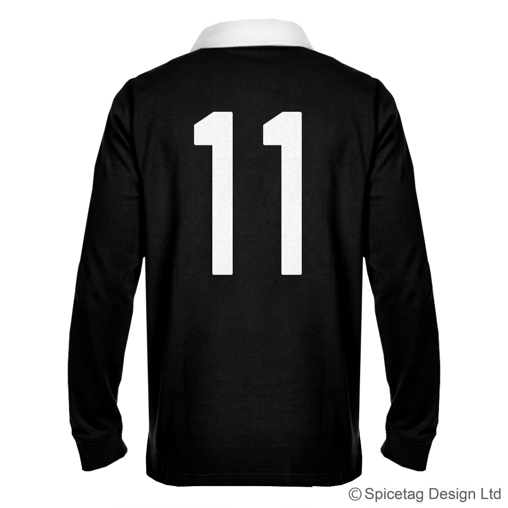 New Zealand Zealander all blacks black kiwi 6 six nations rugby sweater sweatshirt top kit jumper jersey retro 70s 80s badge spicetag