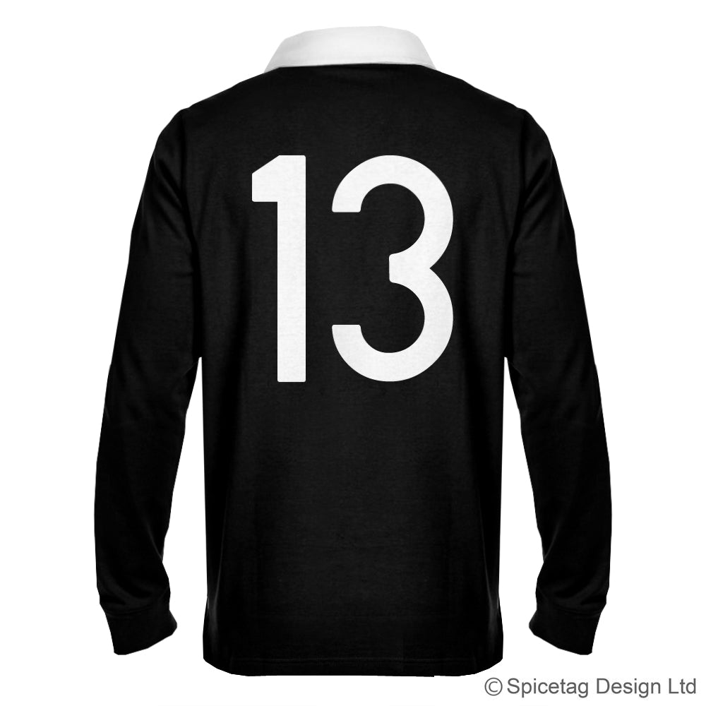 New Zealand Zealander all blacks black kiwi 6 six nations rugby sweater sweatshirt top kit jumper jersey retro 70s 80s badge spicetag