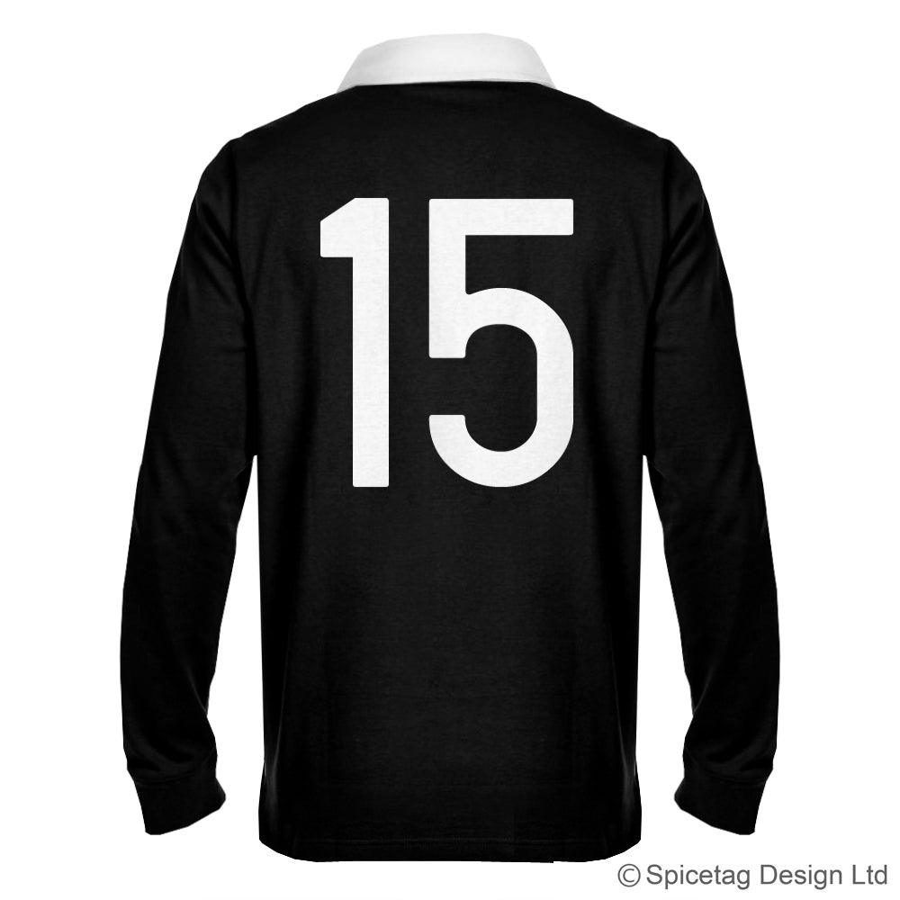 New Zealand Zealander all blacks black kiwi 6 six nations rugby sweater sweatshirt top kit jumper jersey retro 70s 80s badge spicetag
