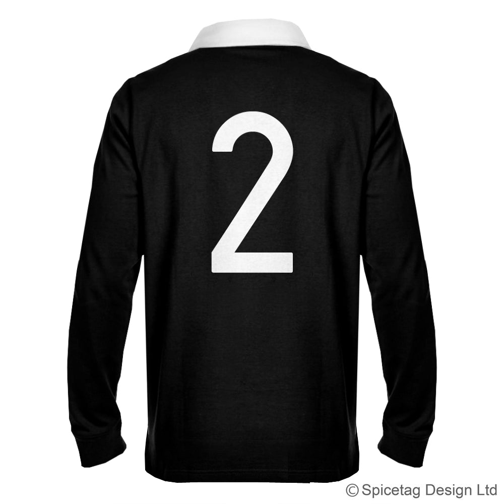 New Zealand Zealander all blacks black kiwi 6 six nations rugby sweater sweatshirt top kit jumper jersey retro 70s 80s badge spicetag