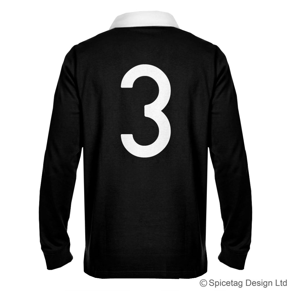 New Zealand Zealander all blacks black kiwi 6 six nations rugby sweater sweatshirt top kit jumper jersey retro 70s 80s badge spicetag