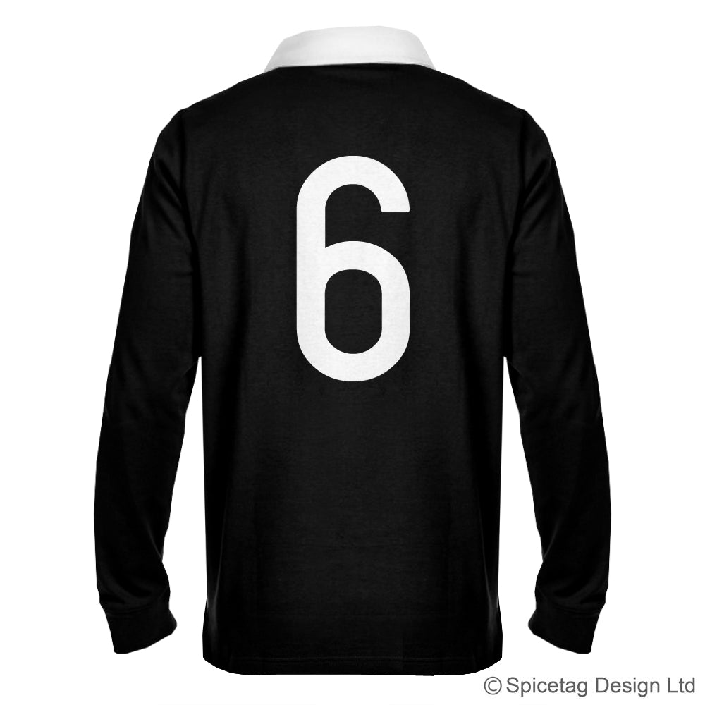New Zealand Zealander all blacks black kiwi 6 six nations rugby sweater sweatshirt top kit jumper jersey retro 70s 80s badge spicetag