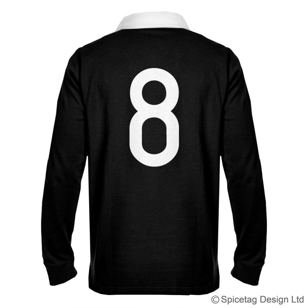 New Zealand Zealander all blacks black kiwi 6 six nations rugby sweater sweatshirt top kit jumper jersey retro 70s 80s badge spicetag