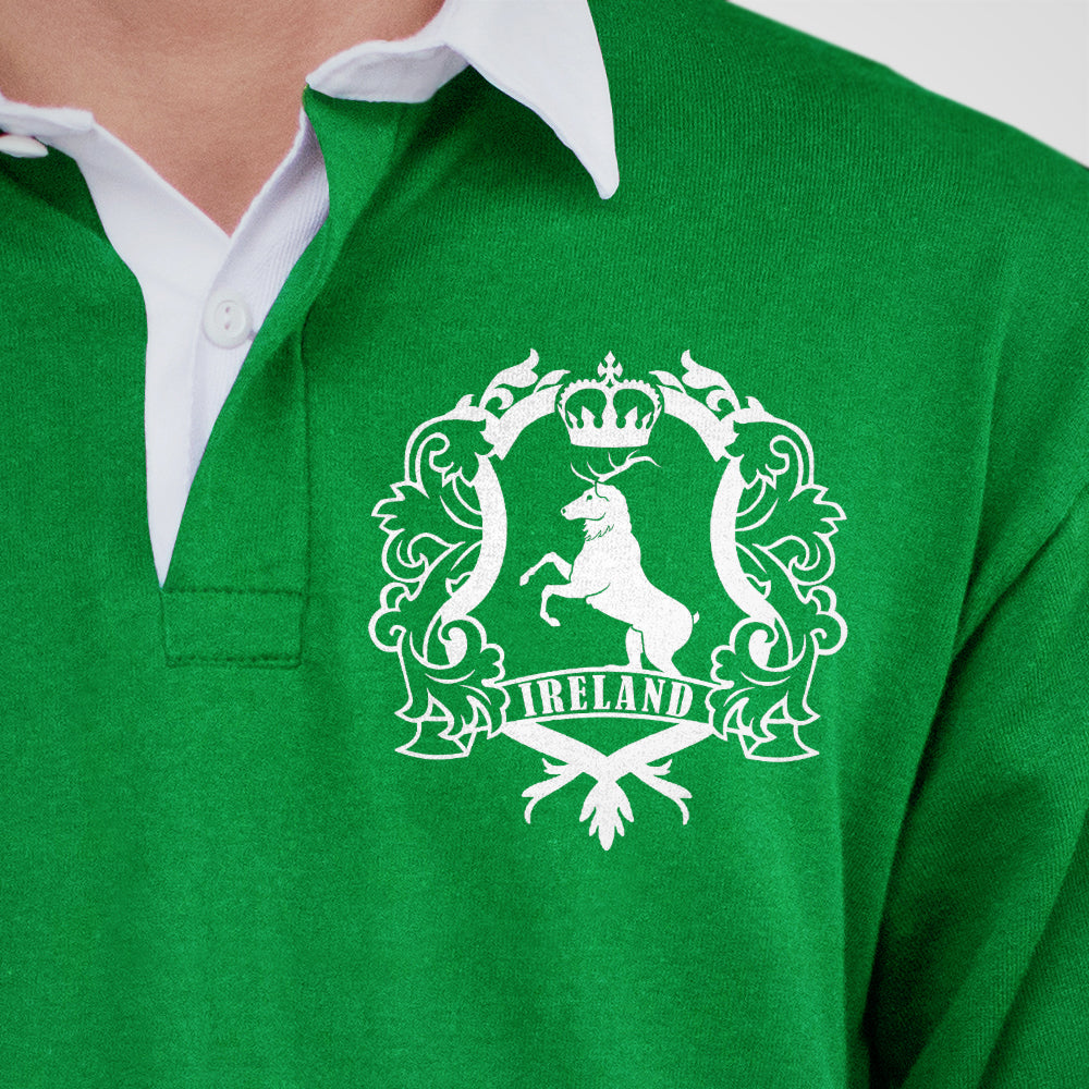 Ireland Irish Green 6 six nations rugby sweater sweatshirt top kit jumper jersey retro 70s 80s spicetag