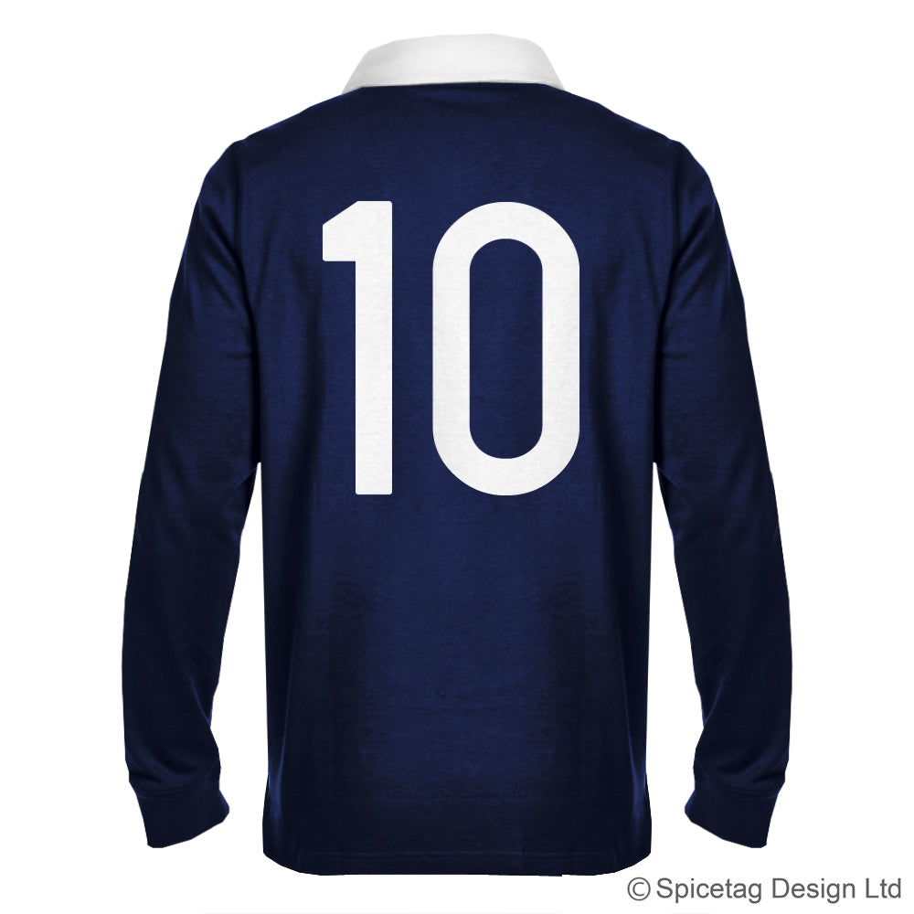 Scotland Scottish Navy Blue 6 six nations rugby sweater sweatshirt top kit jumper jersey retro 70s 80s spicetag
