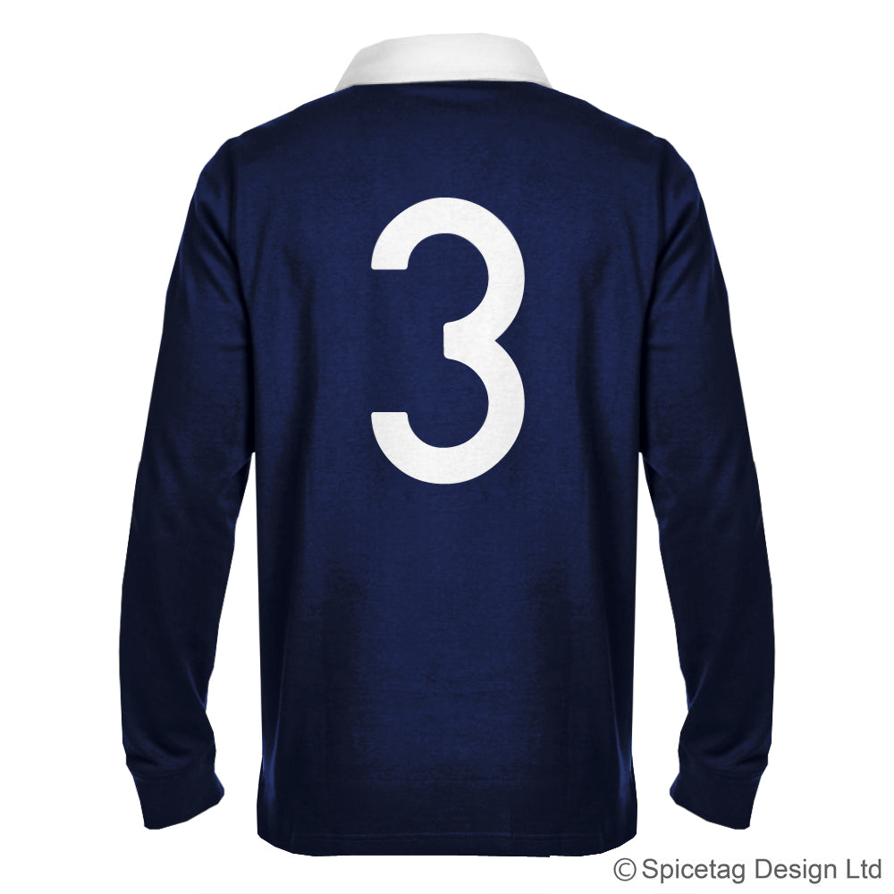 Scotland Scottish Navy Blue 6 six nations rugby sweater sweatshirt top kit jumper jersey retro 70s 80s spicetag