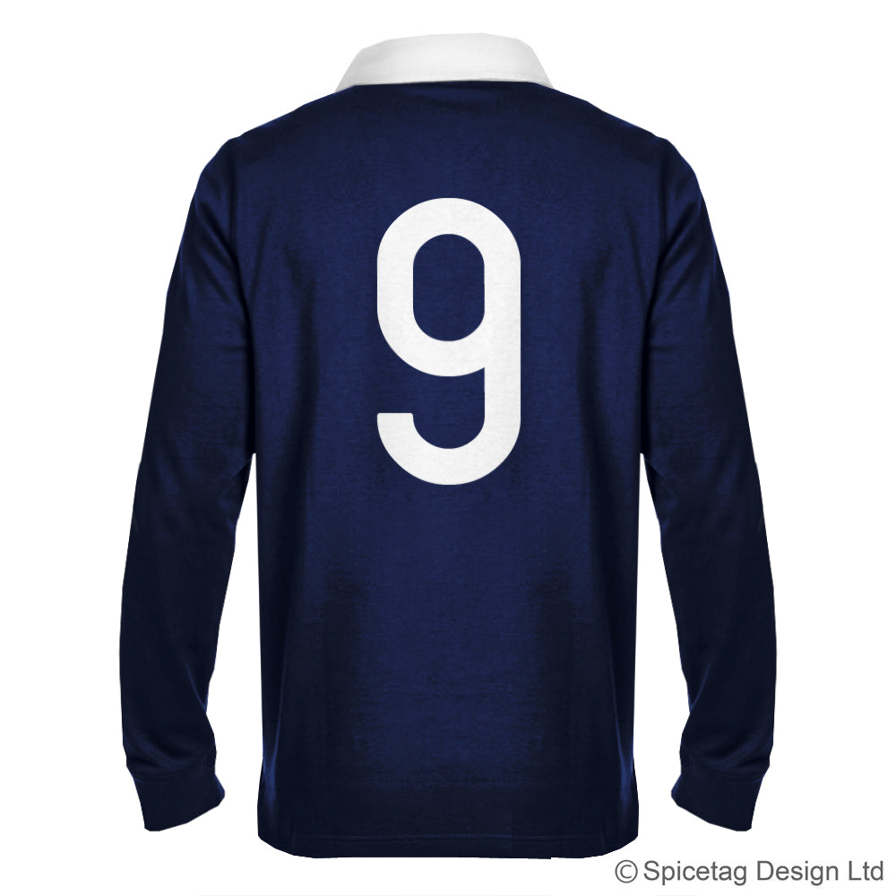 Scotland Scottish Navy Blue 6 six nations rugby sweater sweatshirt top kit jumper jersey retro 70s 80s spicetag