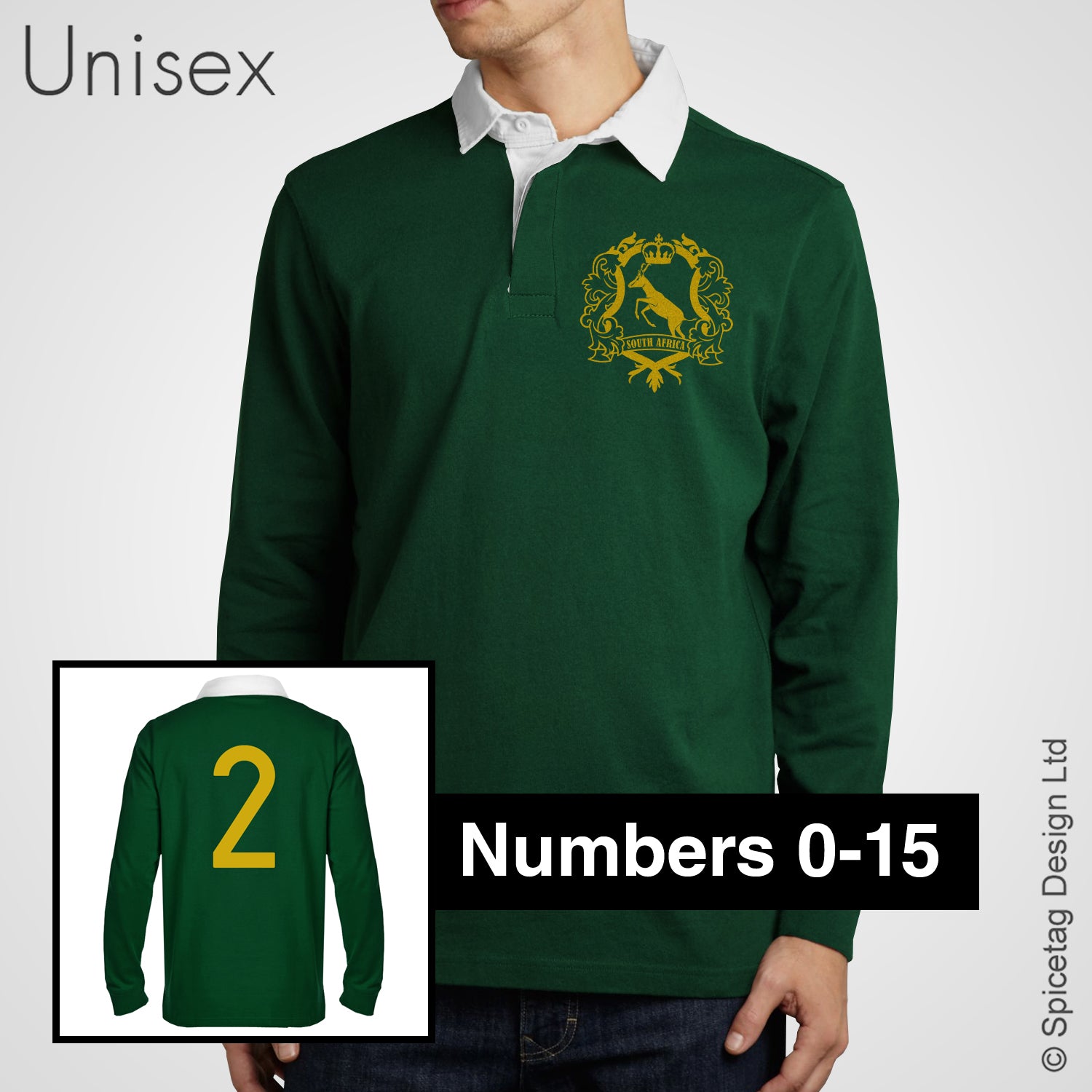 Retro South Africa Crest Numbers Jersey