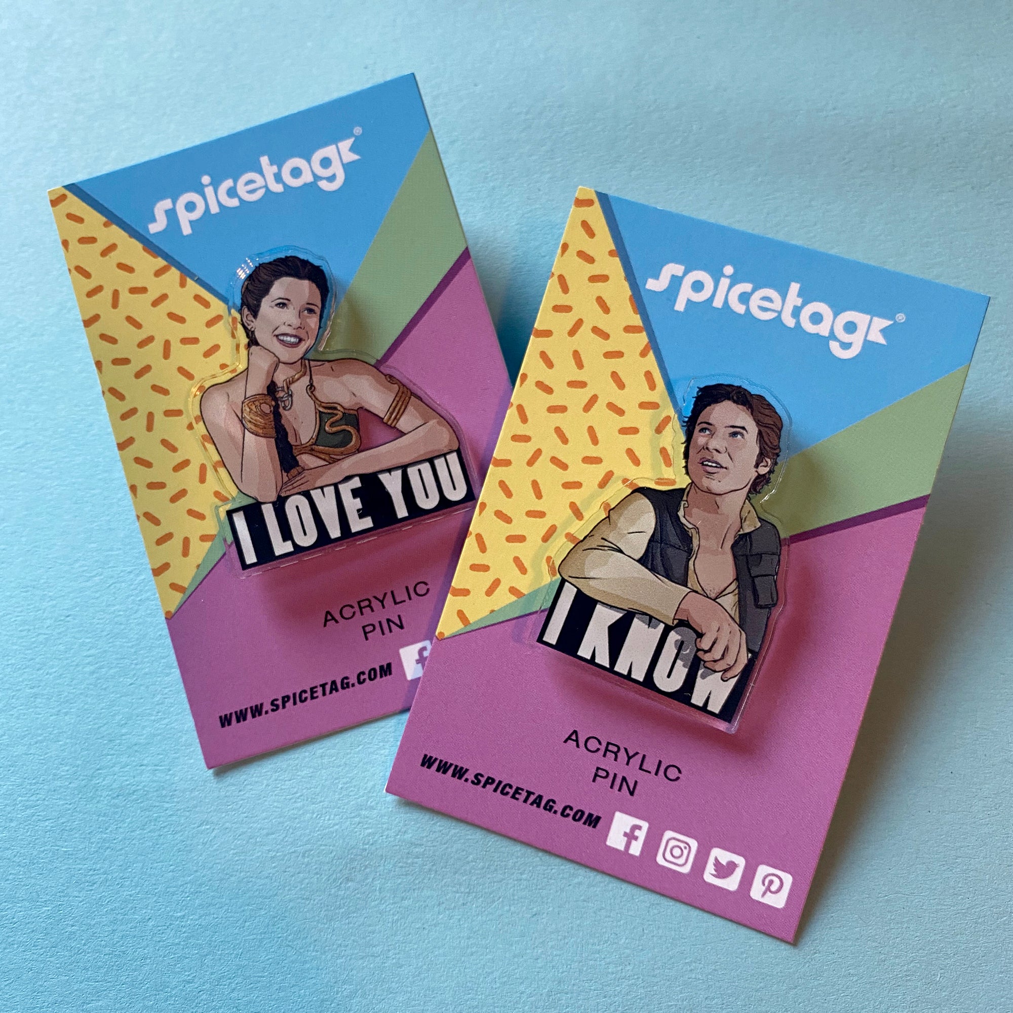 I Love You Pin Badge Set