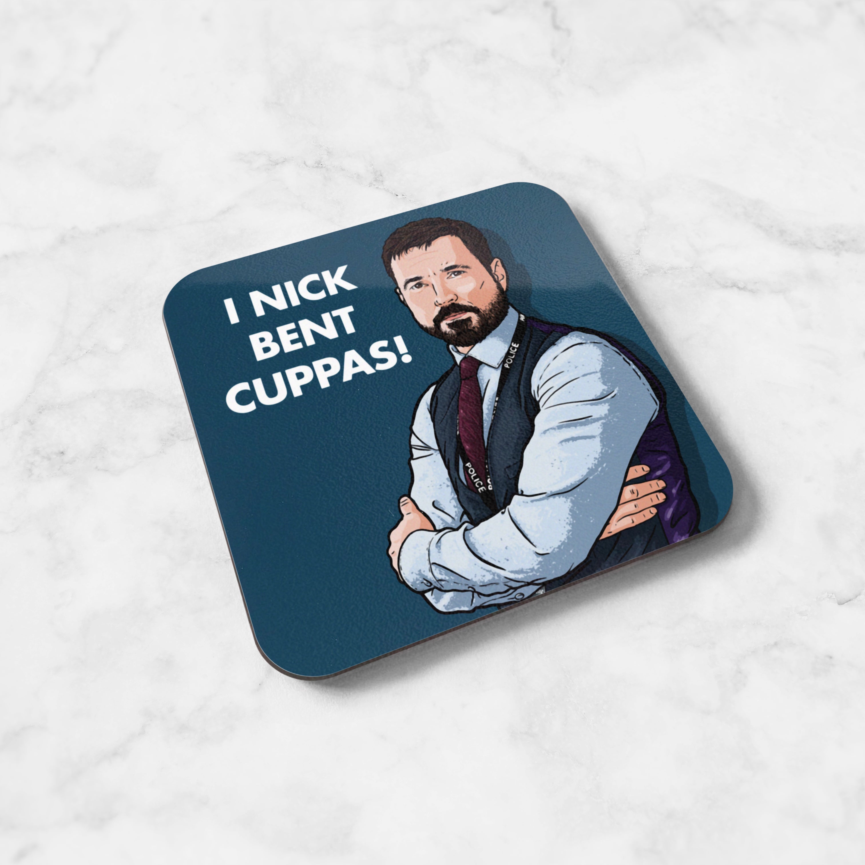 Steve I Nick Bent Cuppas Coaster