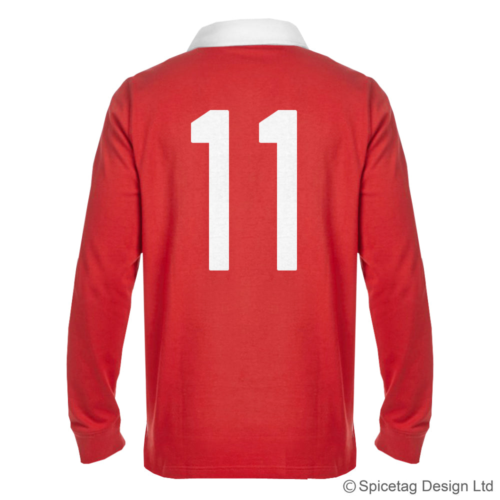 Wales welsh red 6 six nations rugby sweater sweatshirt top kit jumper jersey retro 70s 80s spicetag
