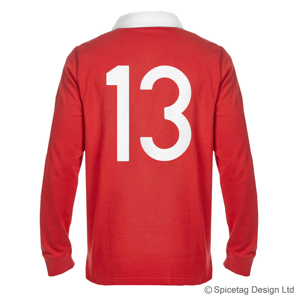 Wales welsh red 6 six nations rugby sweater sweatshirt top kit jumper jersey retro 70s 80s spicetag