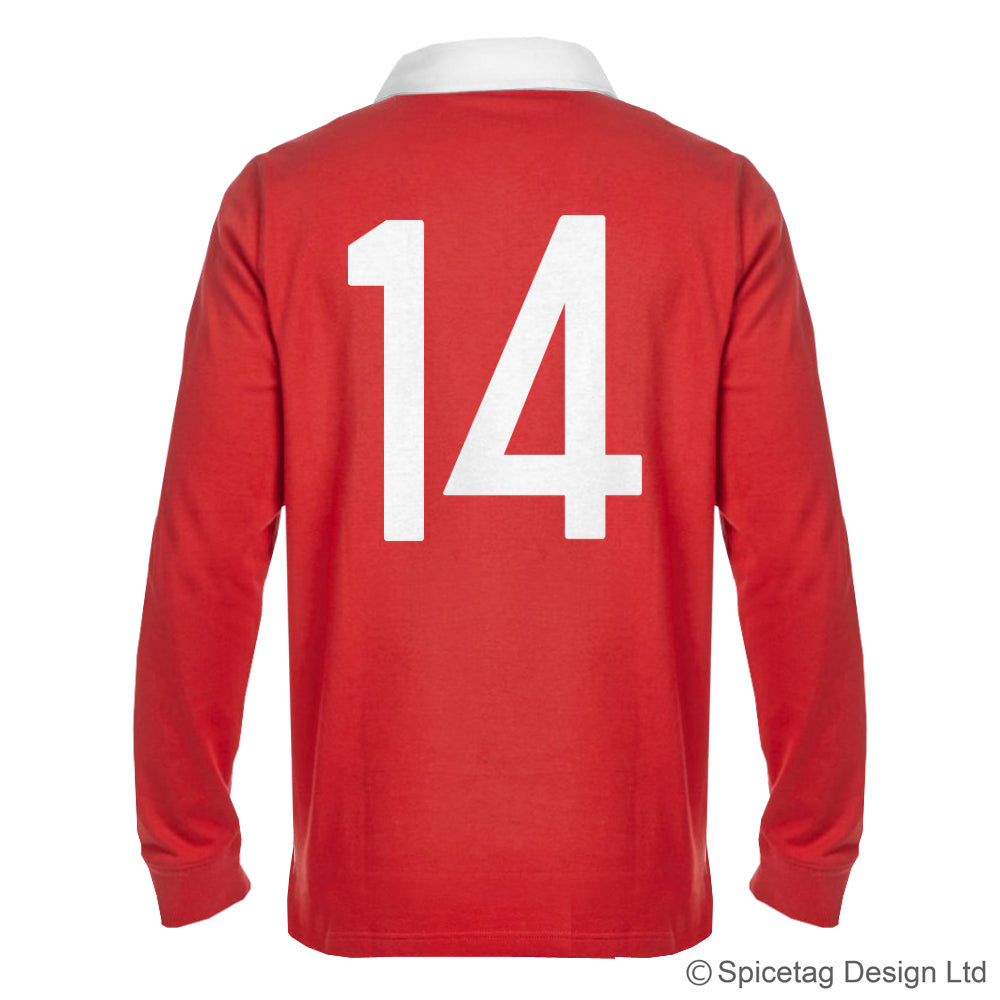 Wales welsh red 6 six nations rugby sweater sweatshirt top kit jumper jersey retro 70s 80s spicetag