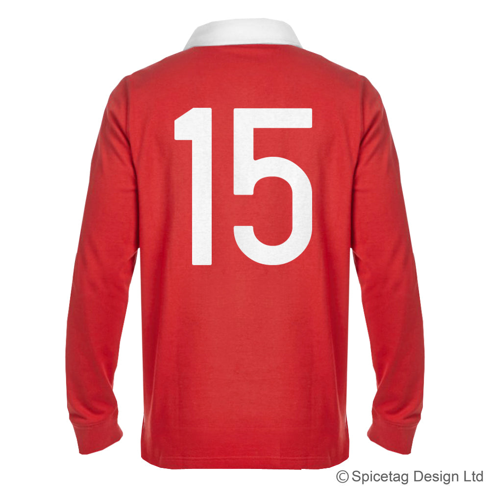 Wales welsh red 6 six nations rugby sweater sweatshirt top kit jumper jersey retro 70s 80s spicetag
