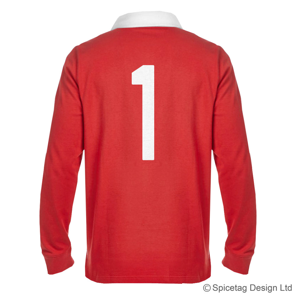 Wales welsh red 6 six nations rugby sweater sweatshirt top kit jumper jersey retro 70s 80s spicetag