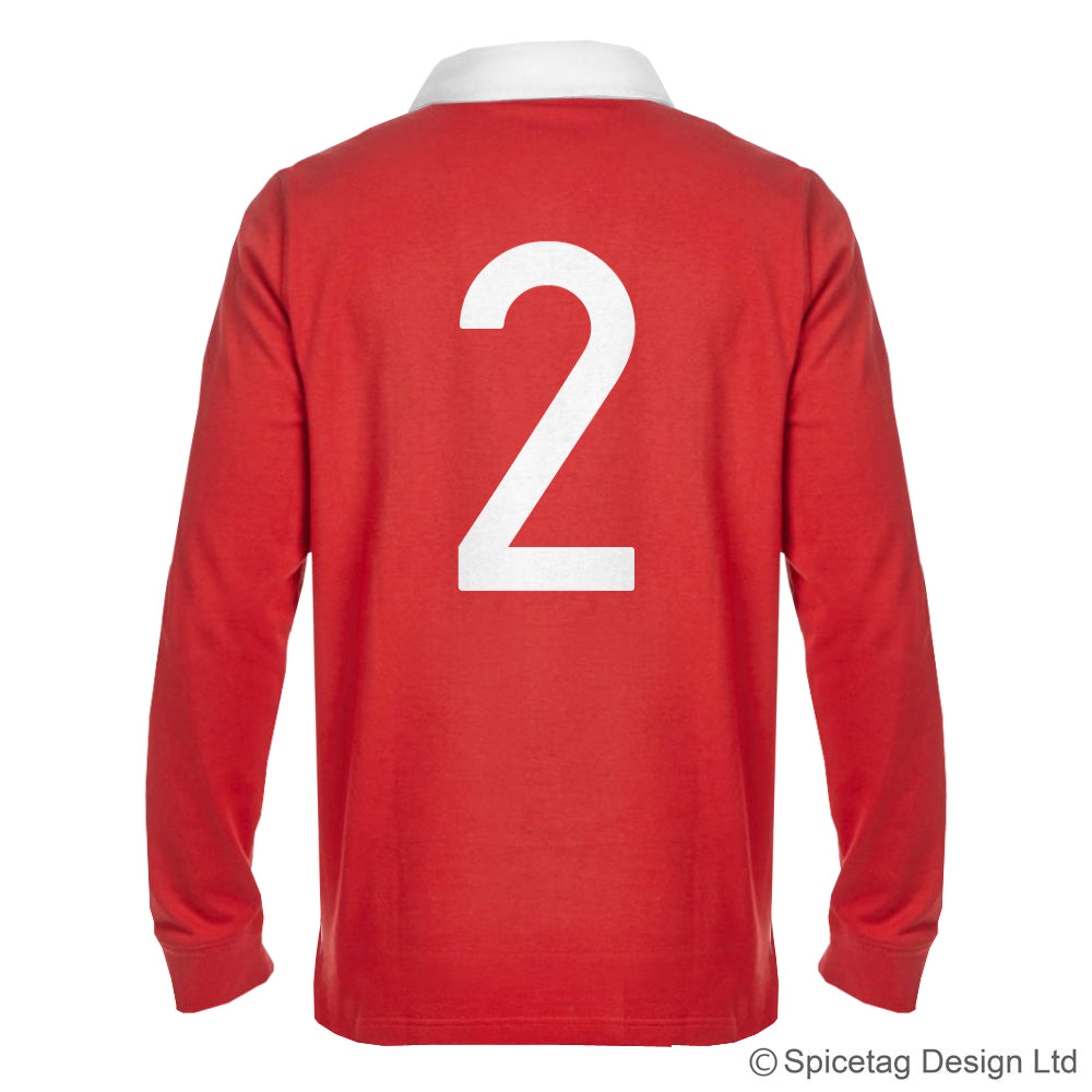 Wales welsh red 6 six nations rugby sweater sweatshirt top kit jumper jersey retro 70s 80s spicetag