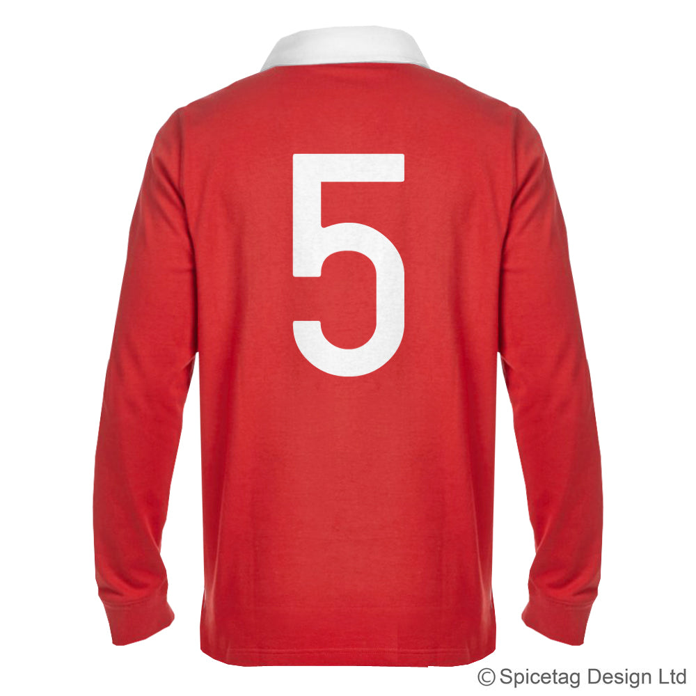 Wales welsh red 6 six nations rugby sweater sweatshirt top kit jumper jersey retro 70s 80s spicetag