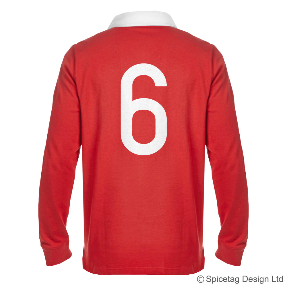 Wales welsh red 6 six nations rugby sweater sweatshirt top kit jumper jersey retro 70s 80s spicetag