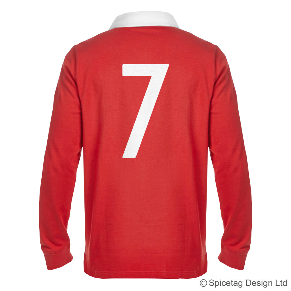 Wales welsh red 6 six nations rugby sweater sweatshirt top kit jumper jersey retro 70s 80s spicetag