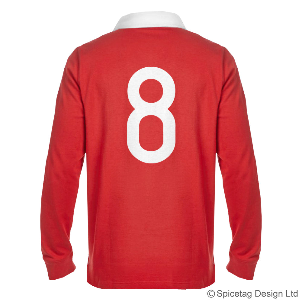 Wales welsh red 6 six nations rugby sweater sweatshirt top kit jumper jersey retro 70s 80s spicetag