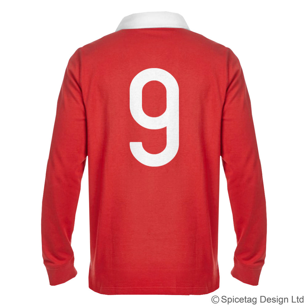 Wales welsh red 6 six nations rugby sweater sweatshirt top kit jumper jersey retro 70s 80s spicetag