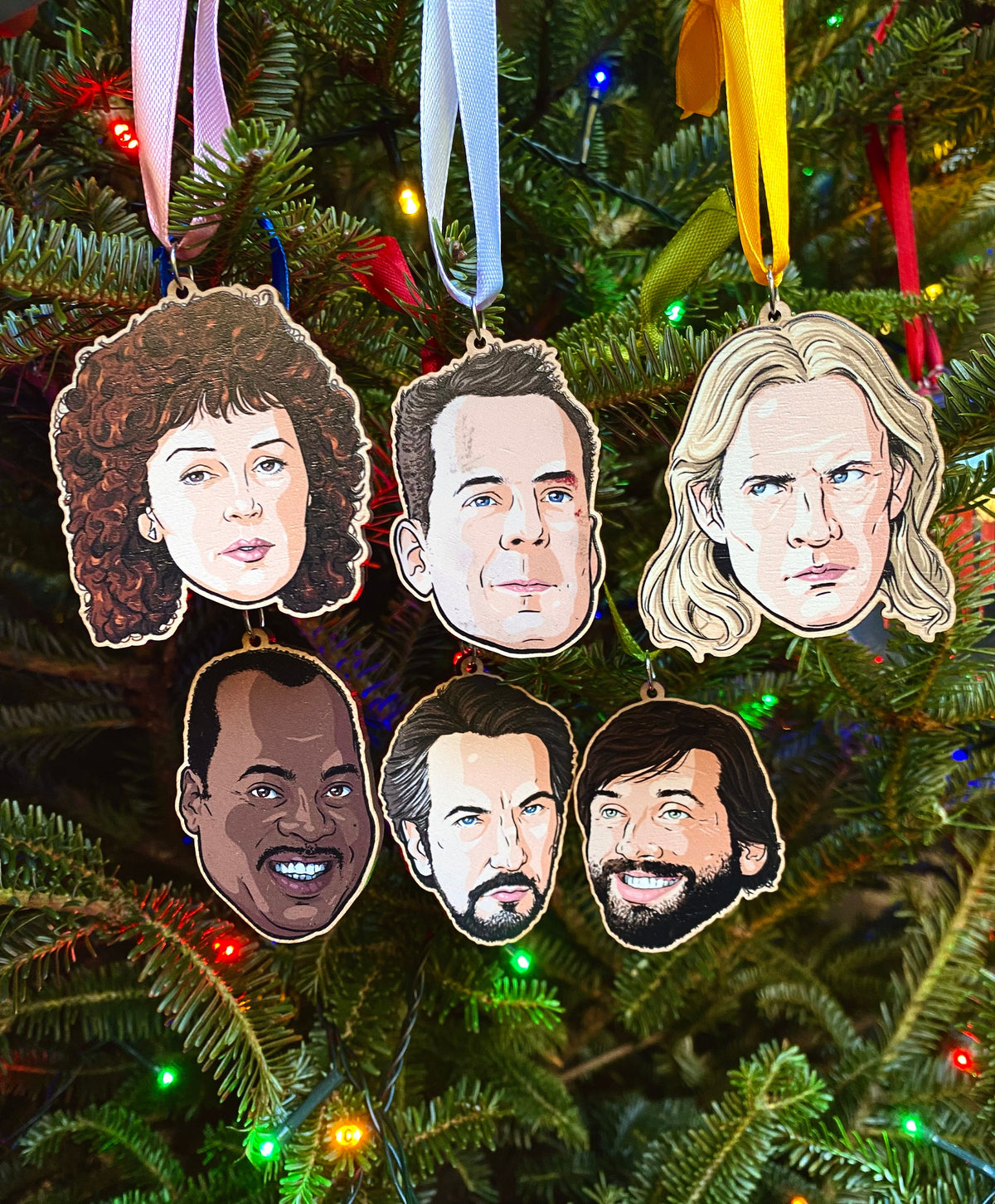 Die Hard Wooden Christmas ornaments