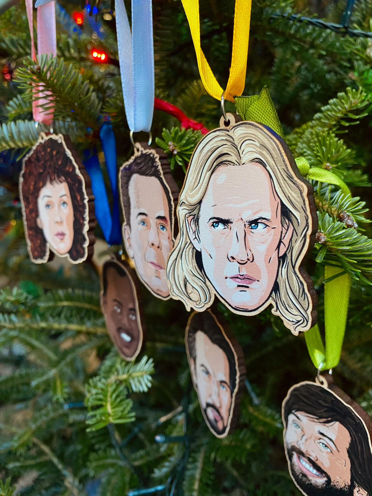 Die Hard Wooden Christmas ornaments