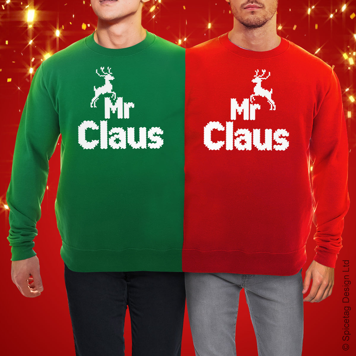 Couples Claus Christmas Double Jumper