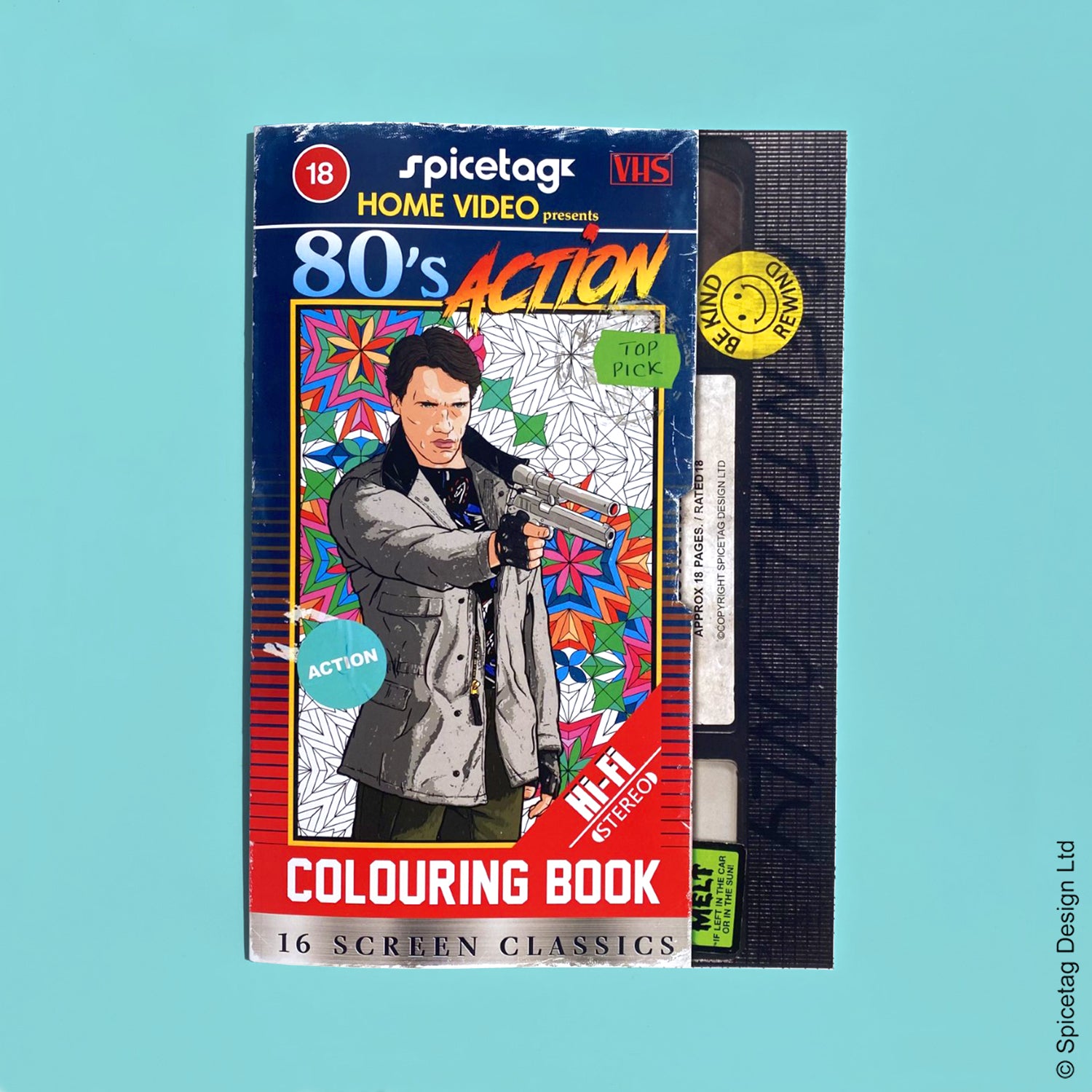 80's Action Movie Colour Book