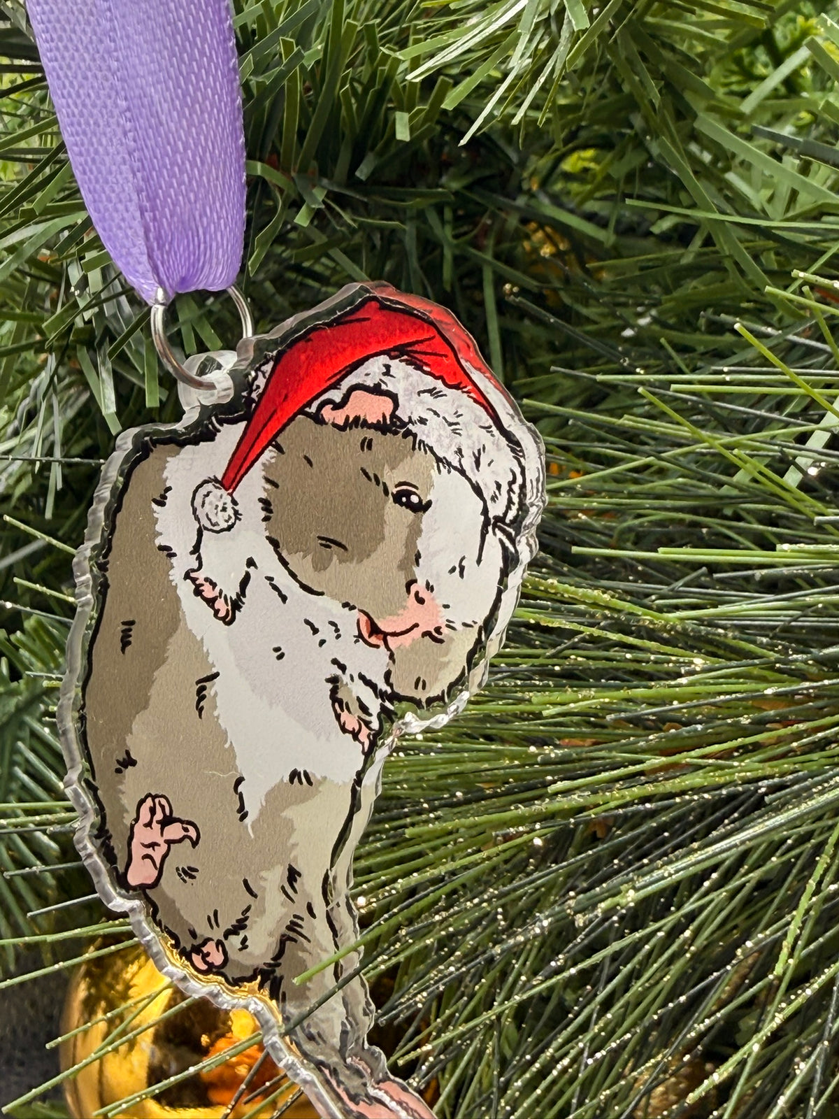 Guinea Pig Christmas ornament