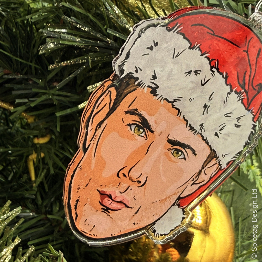 Jensen Ackles Christmas ornament