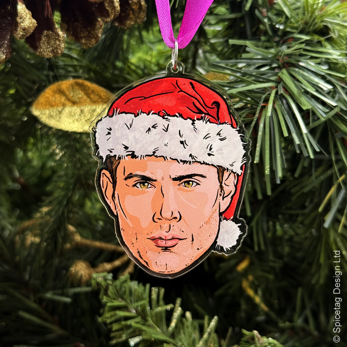 Jensen Ackles Christmas ornament