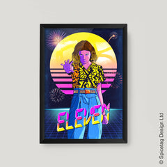 Eleven 80's Neon Art Print