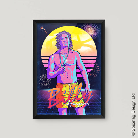 Billy 80's Neon Art Print