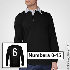 Retro Black Rugby Number Jersey